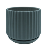 Designer Ceramic Pot Grey, Matt Finish,Medium) for Home & Indoor Plant Decor