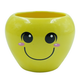Designer Ceramic Pot (Yellow, Glossy Finish,Small) for Home & Indoor Plant Decor