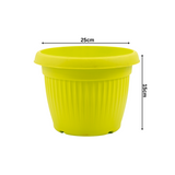 Hug A Plant | Bello Round 25CM Plastic Pot for Home & Garden (25CM|9 INCH)