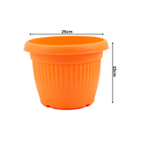 Hug A Plant | Bello Round 25CM Plastic Pot for Home & Garden (25CM|9 INCH)