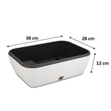 Contessa Rectangle Pot for Outdoor Indoor with Self-Watering System/Flower Pot (Home & Garden)