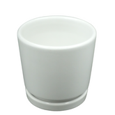 Designer Ceramic Pot (White, Glossy Finish,Medium) for Home & Indoor Plant Decor