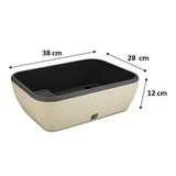 Contessa Rectangle Pot for Outdoor Indoor with Self-Watering System/Flower Pot (Home & Garden)