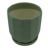 Designer Ceramic Pot (Green, Matt Finish,Large) for Home & Indoor Plant Decor