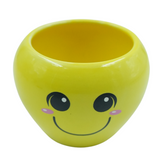 Designer Ceramic Pot (Yellow, Glossy Finish,Small) for Home & Indoor Plant Decor