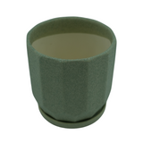 Designer Ceramic Pot (Green, Matt Finish,Small) for Home & Indoor Plant Decor