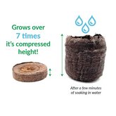 Jiffy Bag Coir Seed Germination Kit 42mm Large Pellets - Seeds Starting - Jiffy Bag Helps to Grow Seedlings | 50mm (After Expansion)