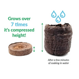 Jiffy Bag Coir Seed Germination Kit 42mm Large Pellets - Seeds Starting - Jiffy Bag Helps to Grow Seedlings | 50mm (After Expansion)