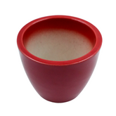 Designer Ceramic Pot (Red, Glossy Finish,Small) for Home & Indoor Plant Decor