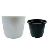 Hug A Plant | Bmw Round Plastic Pot with Inner for Home & Garden (25CM|9.8 INCH)