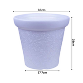 Designer Round Plastic Pot for Home & Garden (30CM|12 INCH)