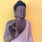 Rotomolded Large Grey Matt Finish Buddha Statue (Rotomolded Outdoor Auto Painted)