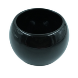 Designer Ceramic Pot (Black, Glossy Finish,Small) for Home & Indoor Plant Decor
