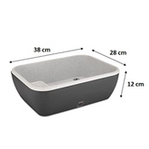 Contessa Rectangle Pot for Outdoor Indoor with Self-Watering System/Flower Pot (Home & Garden)