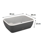 Contessa Rectangle Pot for Outdoor Indoor with Self-Watering System/Flower Pot (Home & Garden)