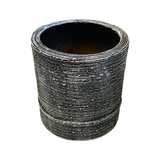 Rough Cylinder Line Texture Terracotta Planter (14 cm)