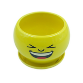 Designer Ceramic Pot (Yellow, Glossy Finish,Small) for Home & Indoor Plant Decor