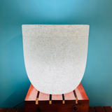 Hug A Plant | Milano Round Plastic Pot with Led for Home & Garden (30CM | 11.81 INCH, Pack of 1, White Stone Finish)