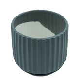 Designer Ceramic Pot Grey, Matt Finish,Medium) for Home & Indoor Plant Decor