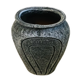 Designed Small Planter Stone Texture Terracotta Planter (10.5 cm)