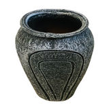 Designed Small Planter Stone Texture Terracotta Planter (10.5 cm)