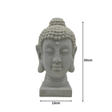 Polyresin Buddha Head Statue (White)