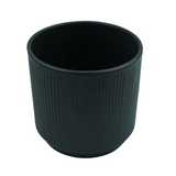 Designer Ceramic Pot (Black, Matt Finish,Small) for Home & Indoor Plant Decor
