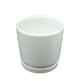 Designer Ceramic Pot (White, Glossy Finish,Small) for Home & Indoor Plant Decor