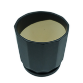 Designer Ceramic Pot (Black, Matt Finish,Small) for Home & Indoor Plant Decor