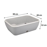 Contessa Rectangle Pot for Outdoor Indoor with Self-Watering System/Flower Pot (Home & Garden)