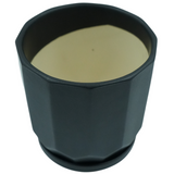 Designer Ceramic Pot (Black, Matt Finish,Large) for Home & Indoor Plant Decor