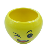 Designer Ceramic Pot (Yellow, Glossy Finish,Small) for Home & Indoor Plant Decor