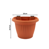 Hug A Plant |Bello Wall Planter 20CM Hanging Plastic Pot for Home & Garden Decor (20CM|8 INCH)
