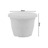 Hug A Plant | Bello Round 25CM Plastic Pot for Home & Garden (25CM|9 INCH)