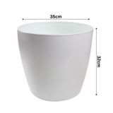 Hug A Plant | Valencia 35cm Round Plastic Pot with Wheels for Home & Garden (35CM | 13 INCH, Pack of 1)