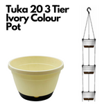 Tuka 20 Three Tier Self Watering Hanging Plastic Pot