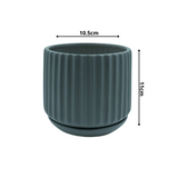 Designer Ceramic Pot (Grey, Matt Finish,Small) for Home & Indoor Plant Decor