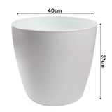 Hug A Plant | Valencia 40cm Round Plastic Pot with Wheels for Home & Garden (40CM | 15.7 INCH, Pack of 1)