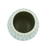 Designer Ceramic Pot (Ivory, Glossy Finish,Large) for Home & Indoor Plant Decor