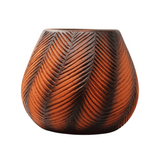Zigzag Smoke Finish Terracota Planter