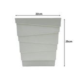 Hug A Plant | Avant Square 22CM Plastic Pot for Home & Garden (22CM | 8.5INCH)