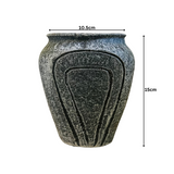 Designed Small Planter Stone Texture Terracotta Planter (10.5 cm)