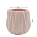 Designer Ceramic Pot (Pink, Matt Finish,Small) for Home & Indoor Plant Decor