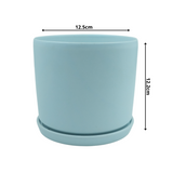 Designer Ceramic Pot (Blue, Matt Finish,Small) for Home & Indoor Plant Decor