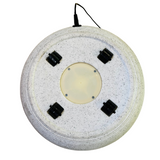 Milano 50cm Led Round Plastic Pot with Wheels for Home & Garden (50CM | 19.6 INCH, White Stone Finish)