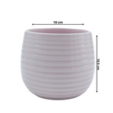 Designer Ceramic Pot (Pink, Glossy Finish,Small) for Home & Indoor Plant Decor