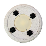 Milano 40cm Led Round Plastic Pot with Wheels for Home & Garden (40CM | 15.7 INCH, White Stone Finish)