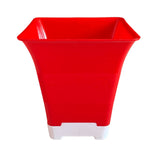 Hug A Plant | Hot Square Plastic Pot for Home & Garden (22CM | 9INCH)
