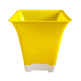 Hug A Plant | Hot Square Plastic Pot for Home & Garden (22CM | 9INCH)