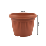 Hug A Plant | Bello Round 25CM Plastic Pot for Home & Garden (25CM|9 INCH)